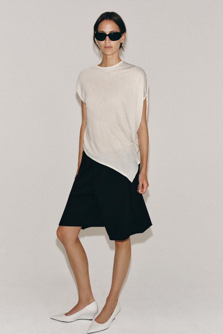 ASYMMETRIC KNIT JUMPER - Zara product image