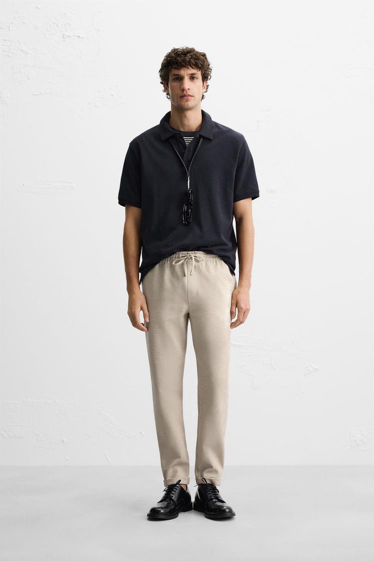 EASY CARE JOGGER WAIST PANTS - Zara product image