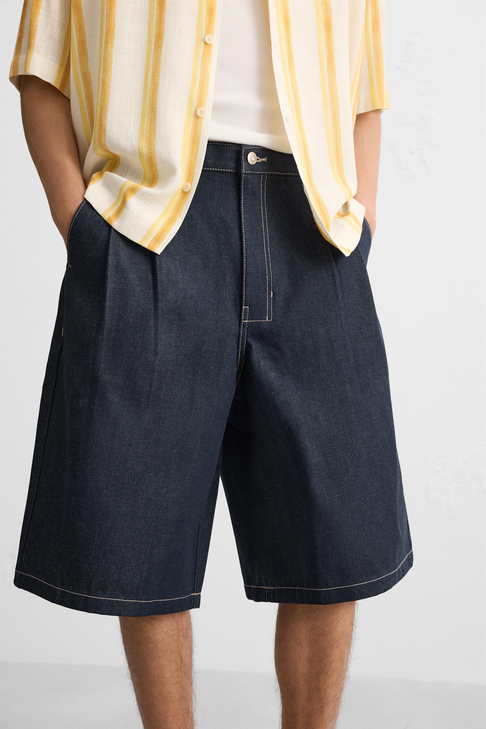 WIDE FIT DENIM SHORTS