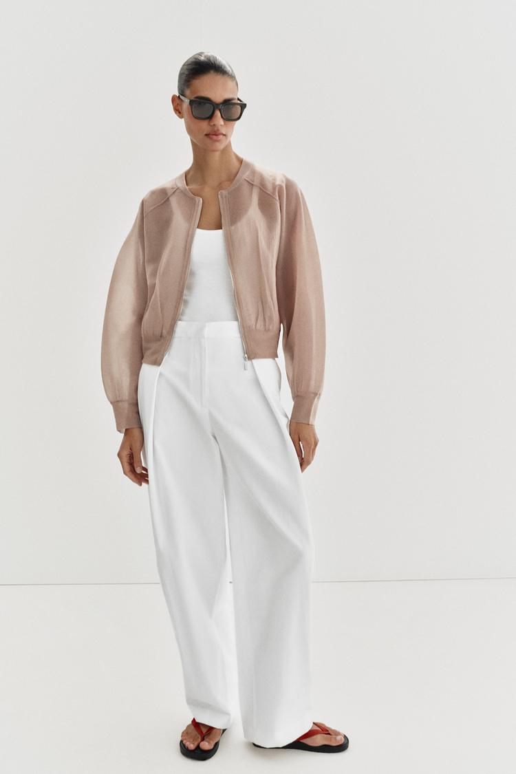 KNIT BOMBER JACKET - Zara product image