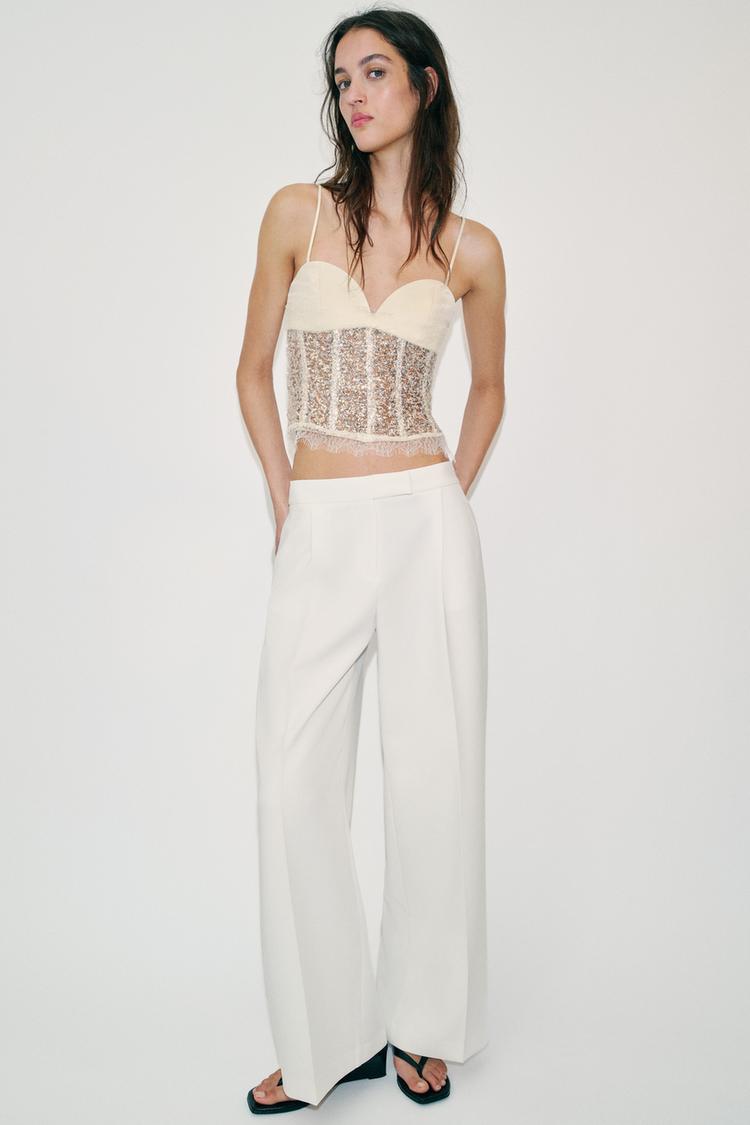 SEQUIN CORSET TOP - Zara product image
