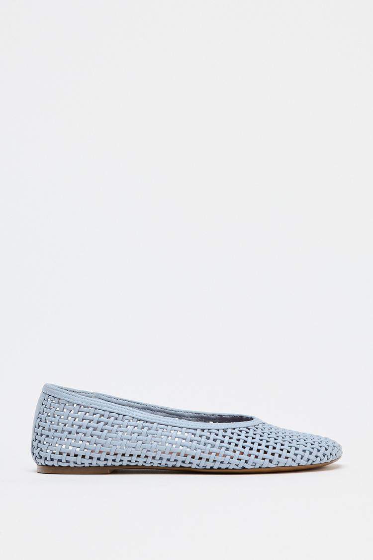WOVEN BALLET FLATS