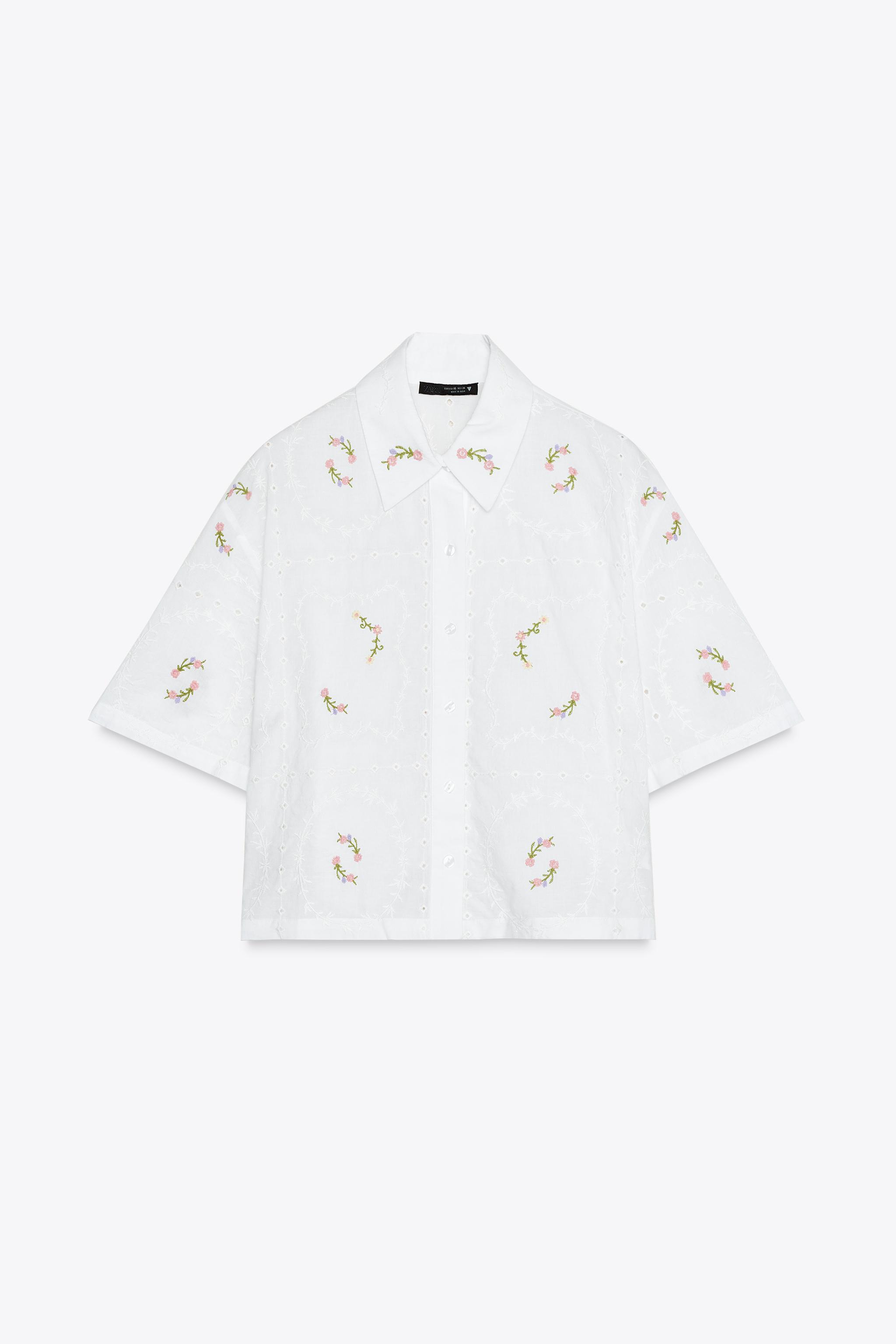 EMBROIDERED FLOWER SHIRT