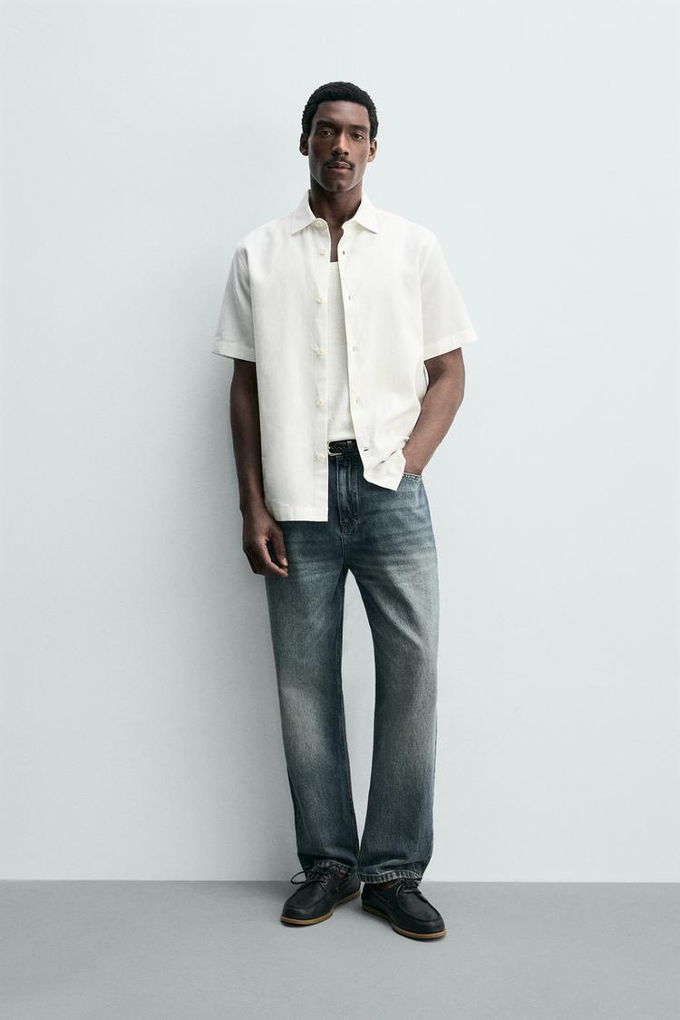 REGULAR FIT LINEN-COTTON SHIRT - Zara product image