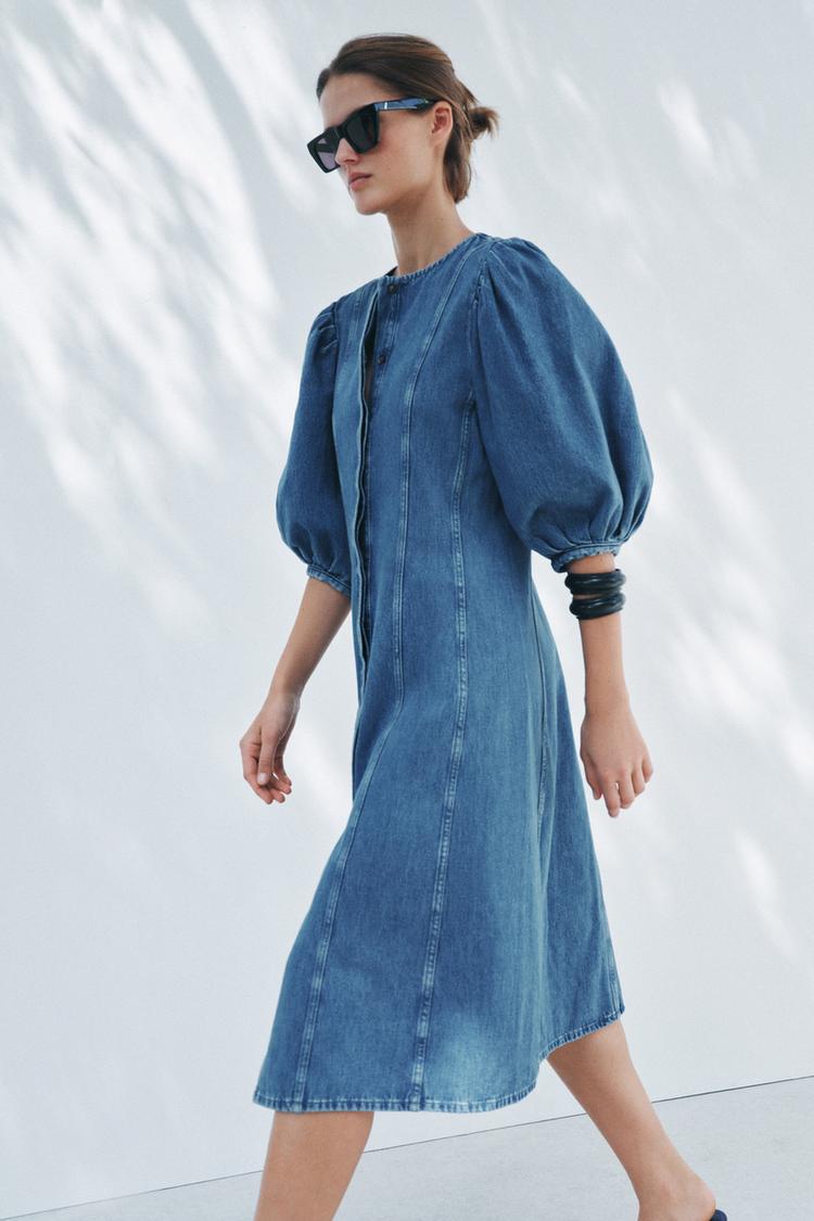 ZW COLLECTION DENIM MIDI DRESS