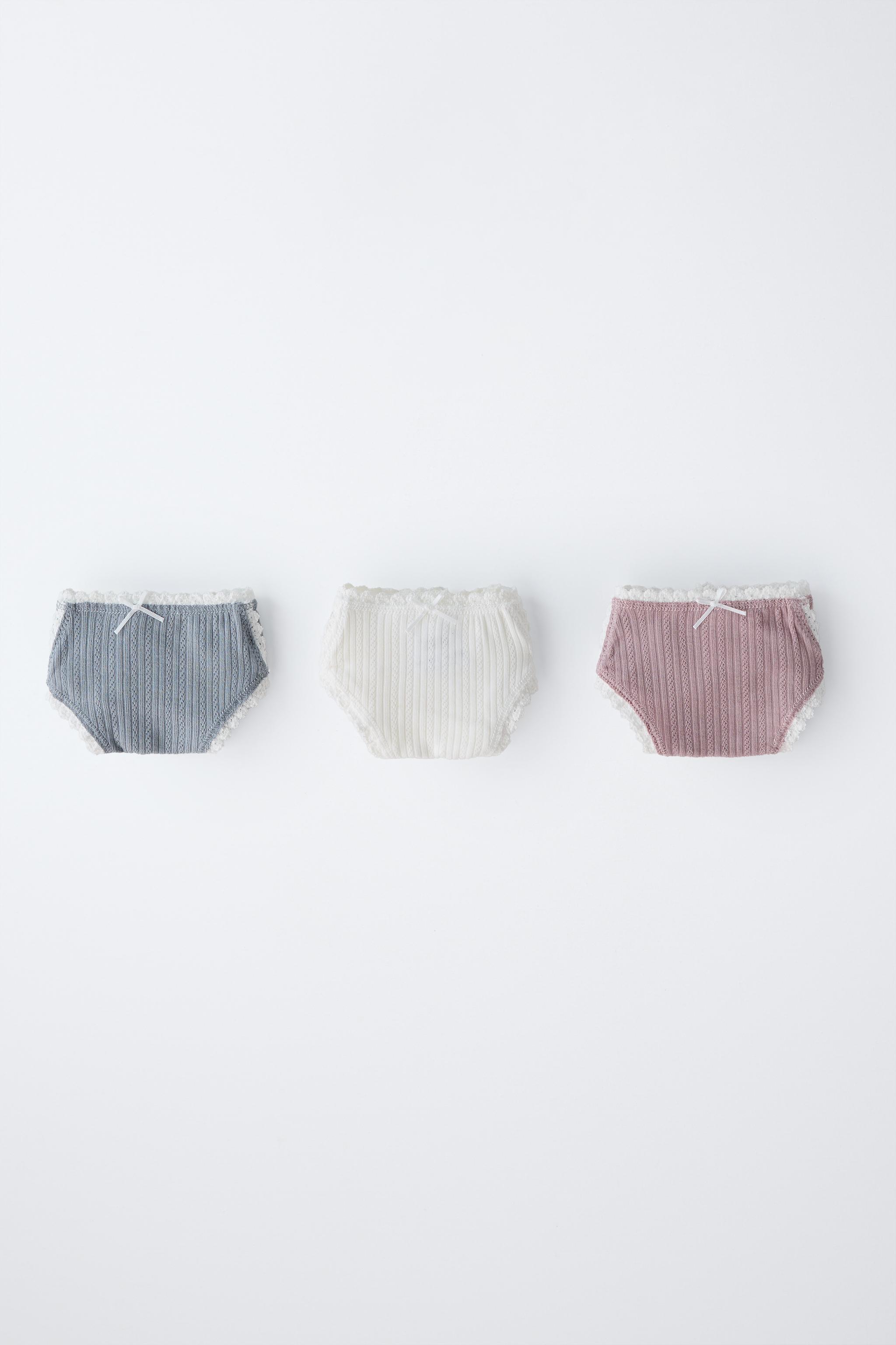 AGES -6/ THREE-PACK OF LACE UNDERWEAR