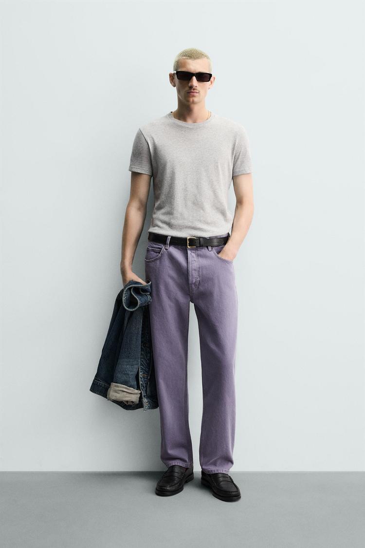 WASHED COLOR STRAIGHT FIT JEANS - Zara product image