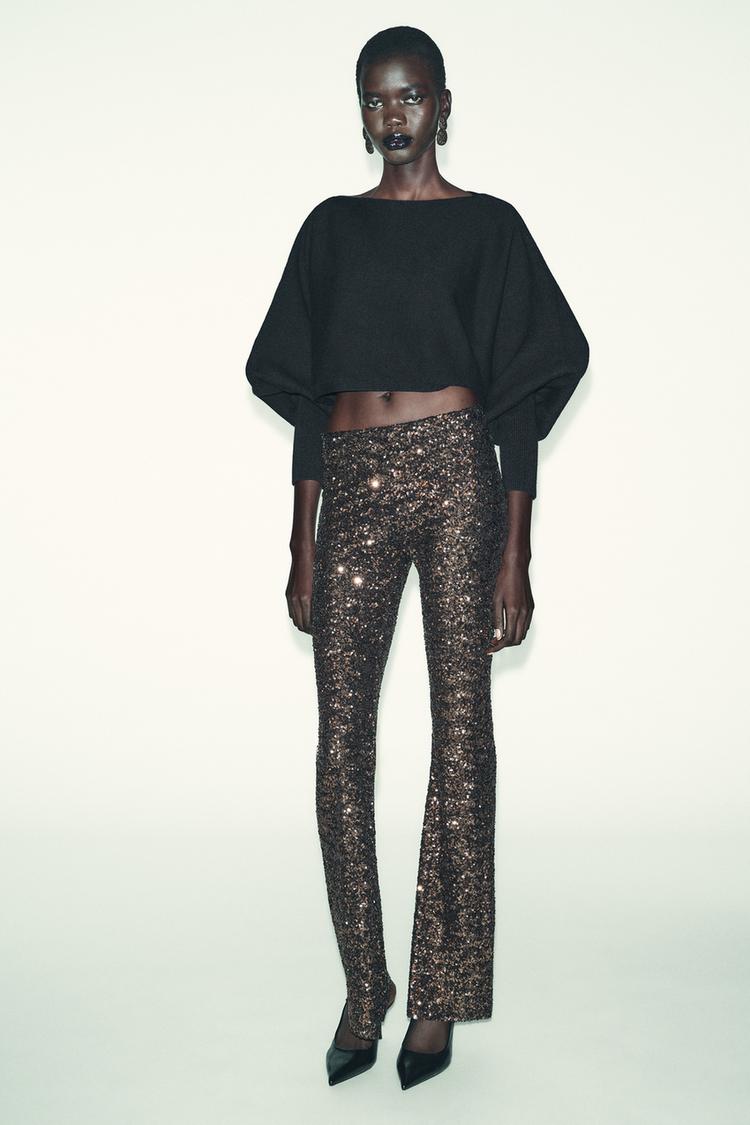 SHORT PUFF SLEEVE KNIT JUMPER - Zara product image