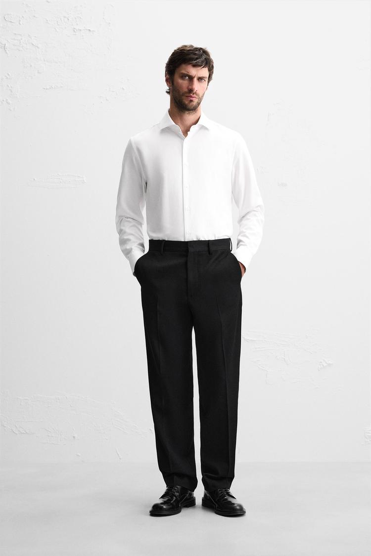 SLIM FIT TEXTURED SHIRT