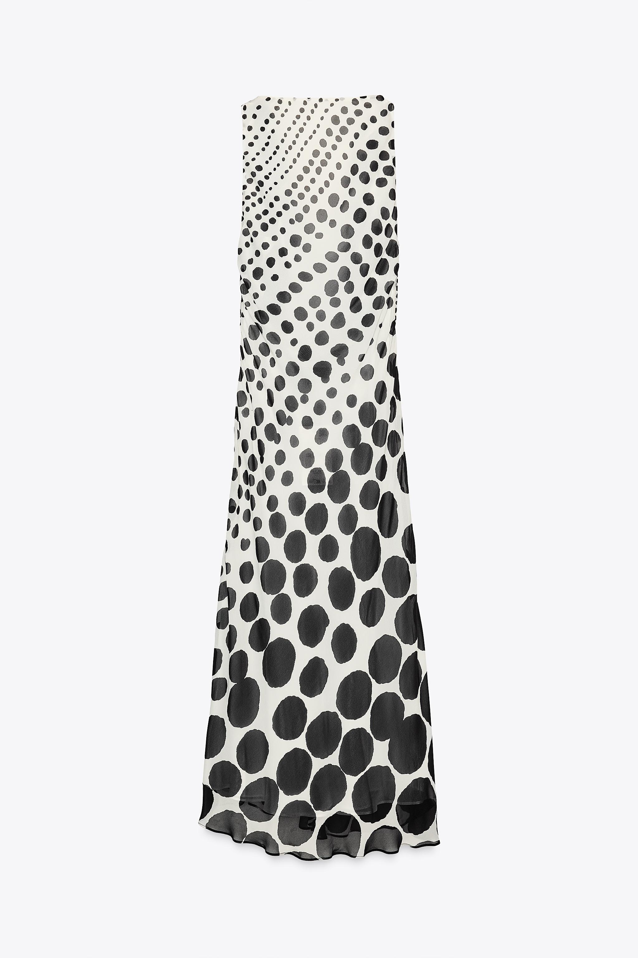 POLKA DOT MAXI DRESS ZW COLLECTION