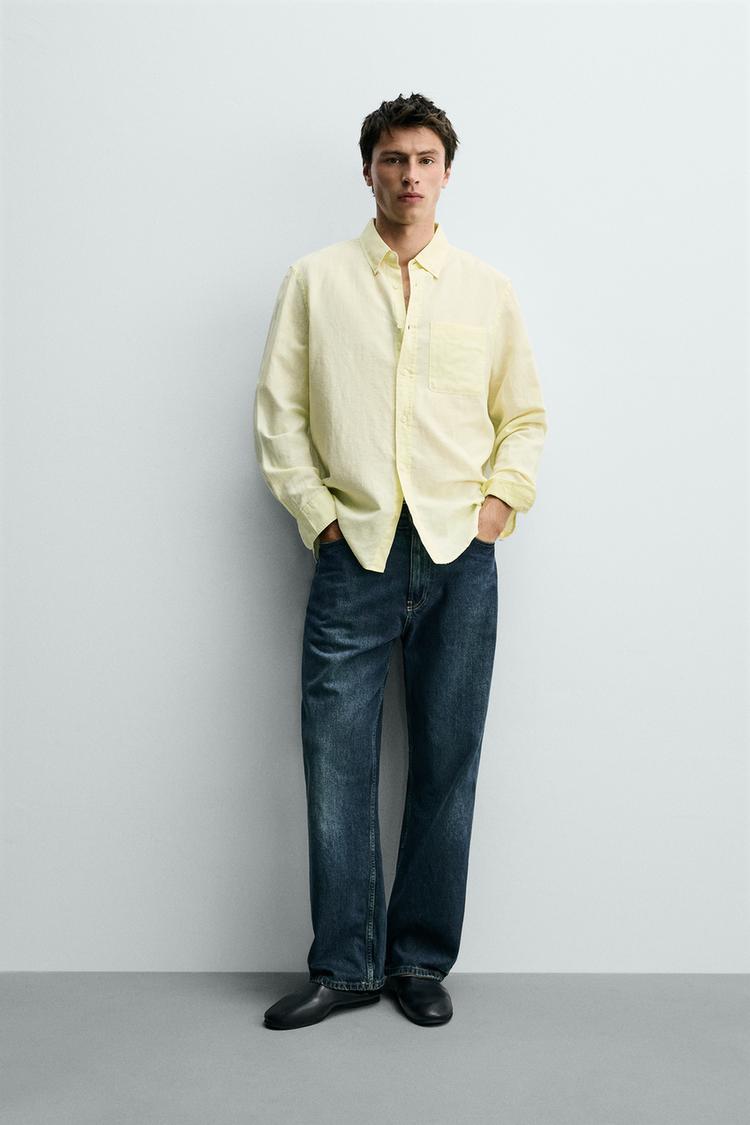 REGULAR FIT LINEN - COTTON SHIRT - Zara product image
