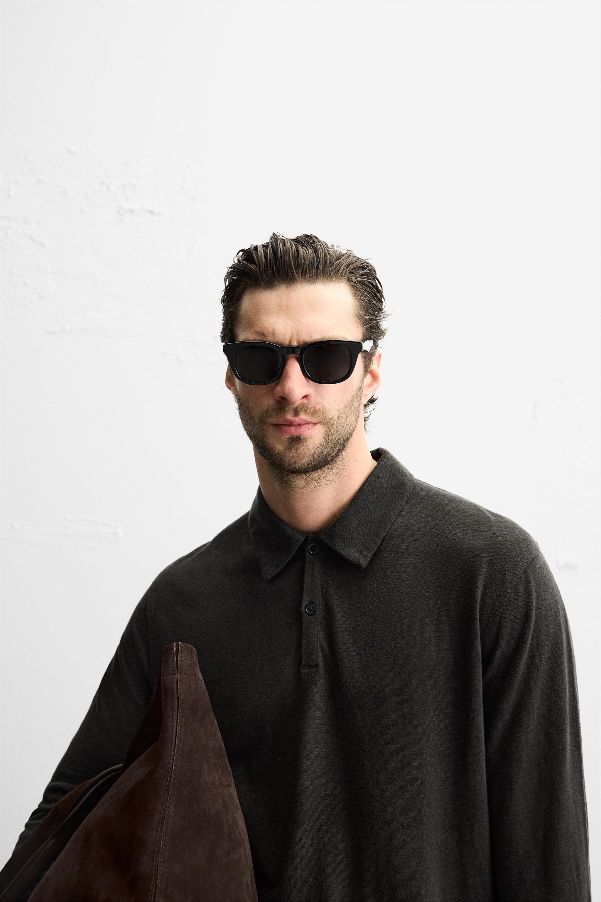 LINEN BLEND REGULAR FIT POLO SHIRT