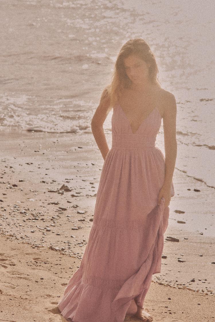 GAUZE MIDI DRESS