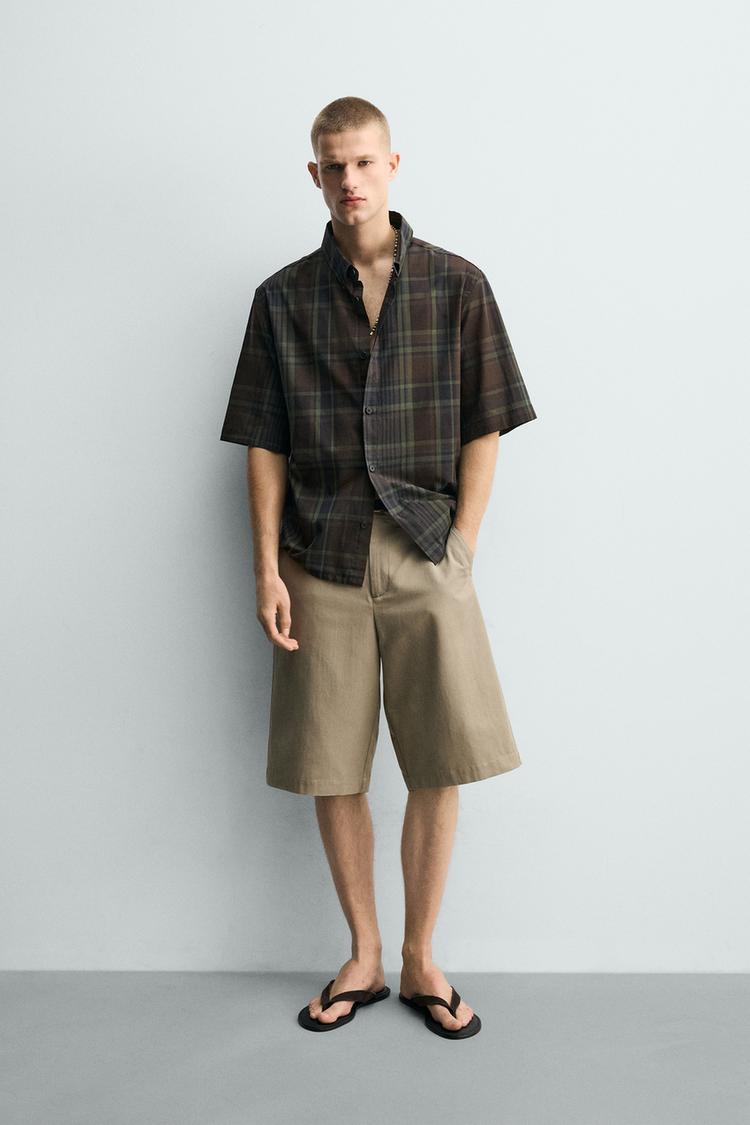 REGULAR FIT PLAID SHIRT - Zara product image