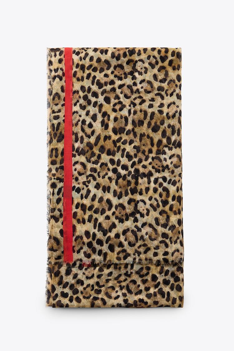 ANIMAL PRINT MODAL SCARF - Zara product image