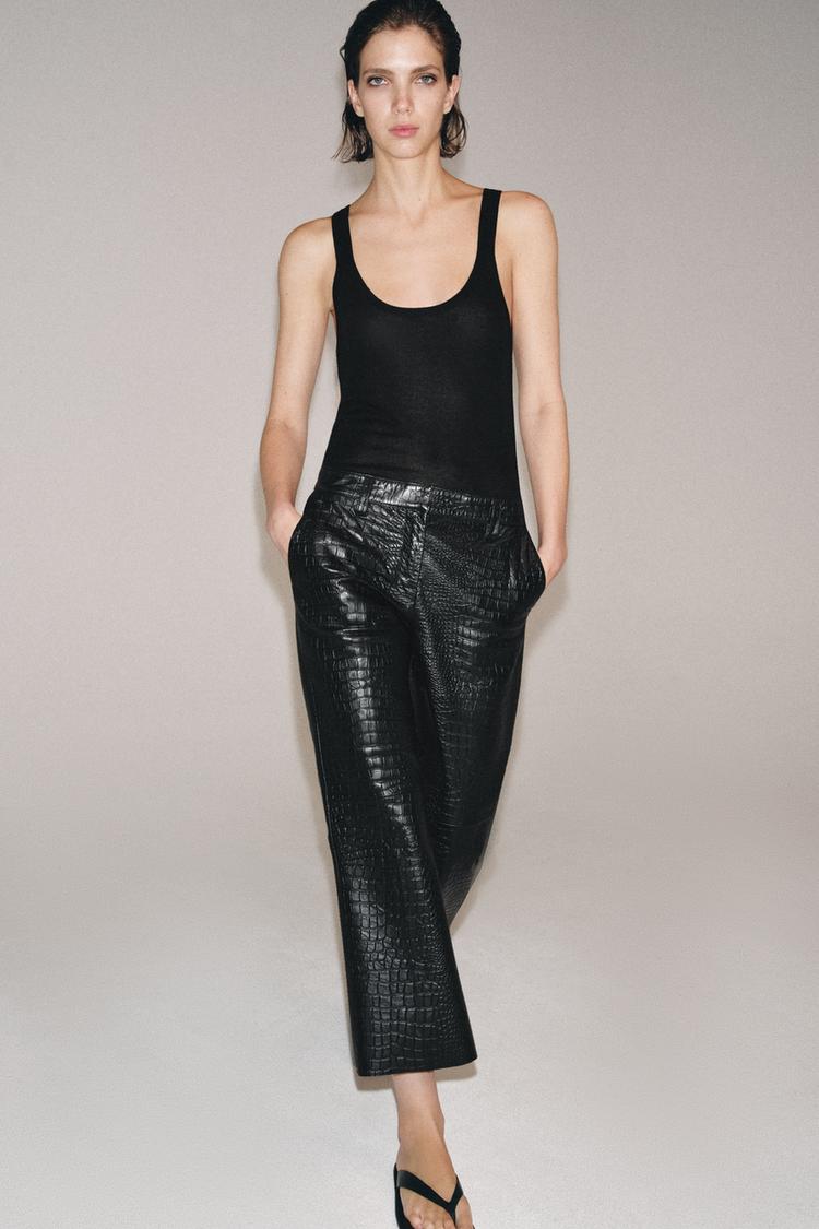 ZW COLLECTION LIMITED EDITION COCO LEATHER PANTS - Zara product image