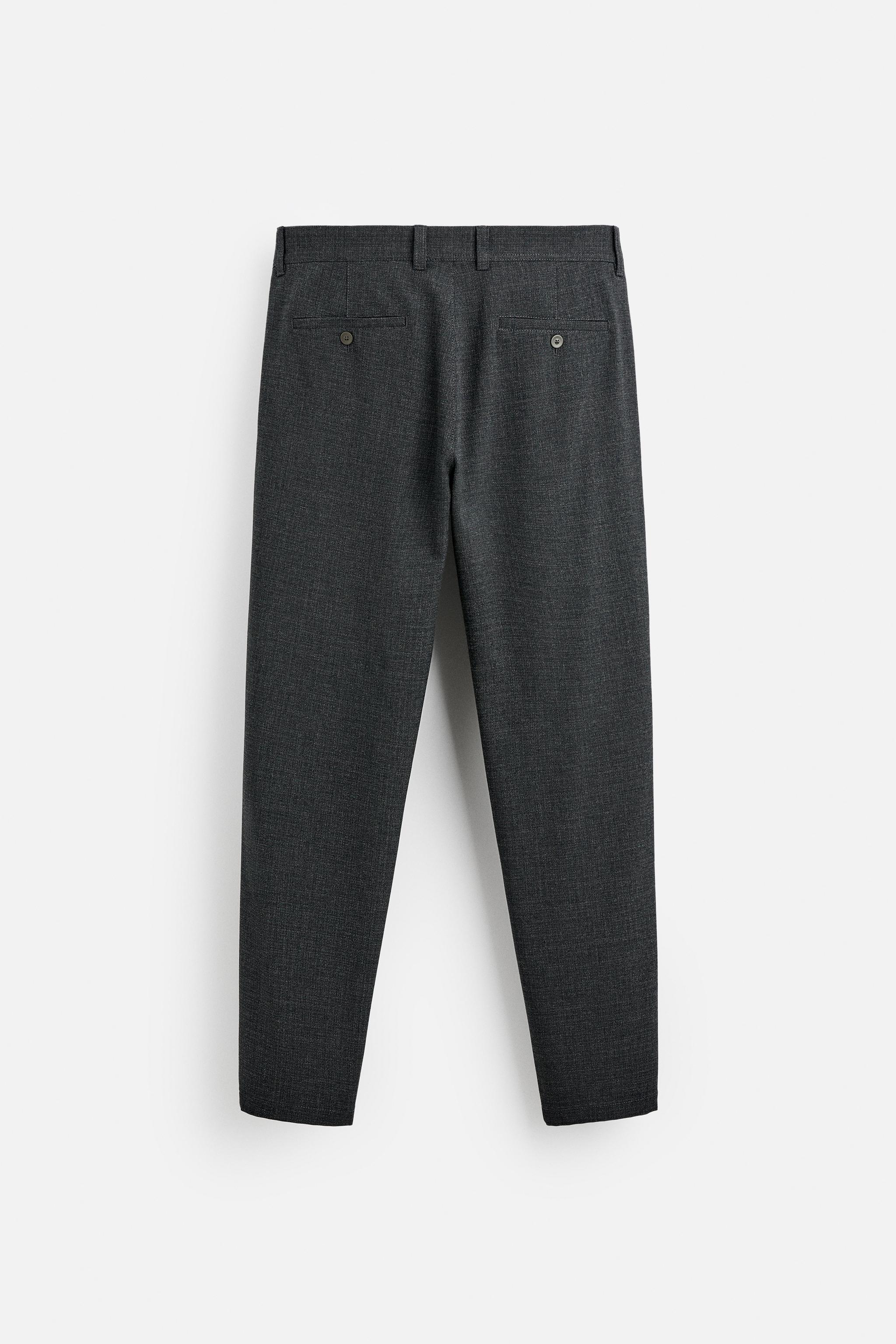 TEXTURED STRETCH PANTS