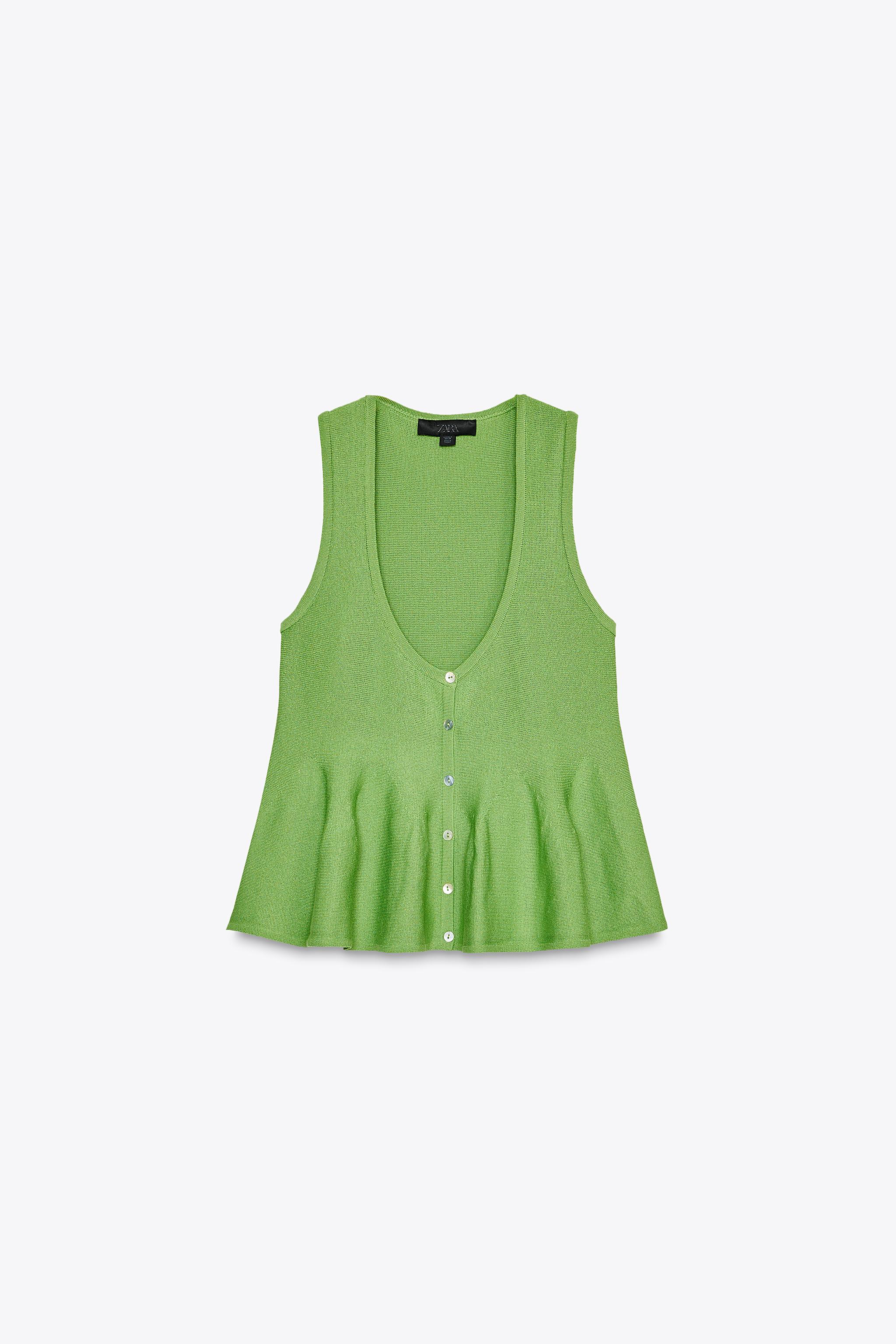 KNIT PEPLUM TOP