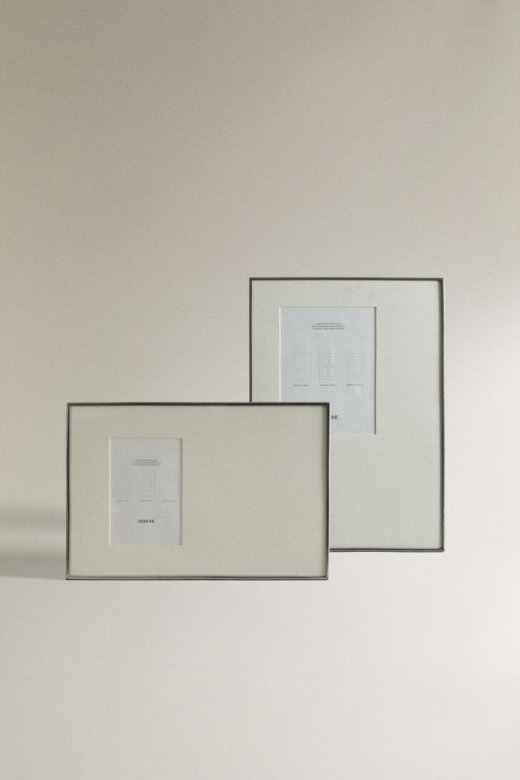 SILVER PICTURE FRAME WITH INTERCHANGEABLE MATS - Zara product image