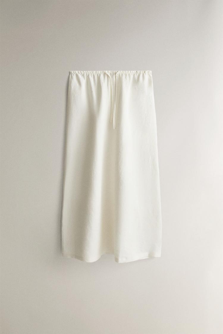 LONG LINEN SKIRT - Zara product image
