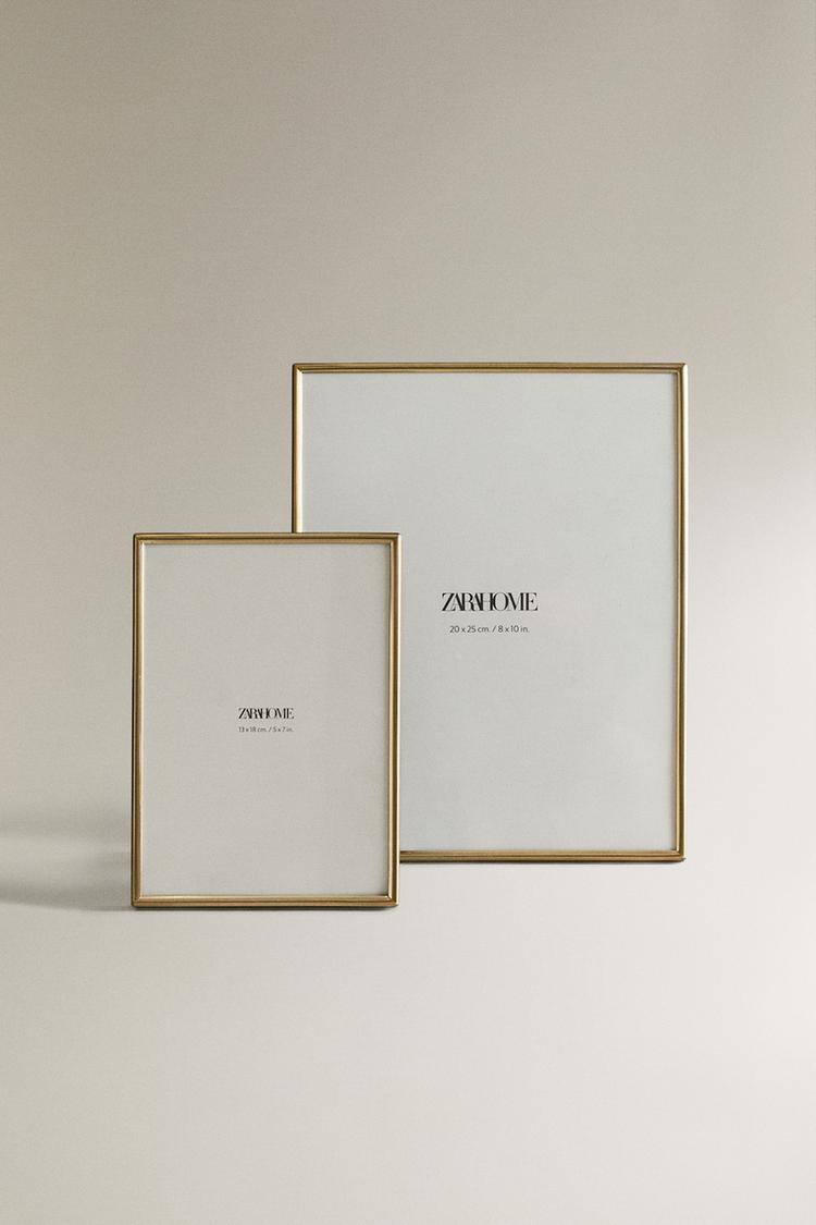 GOLD METAL PHOTO FRAME - Zara product image