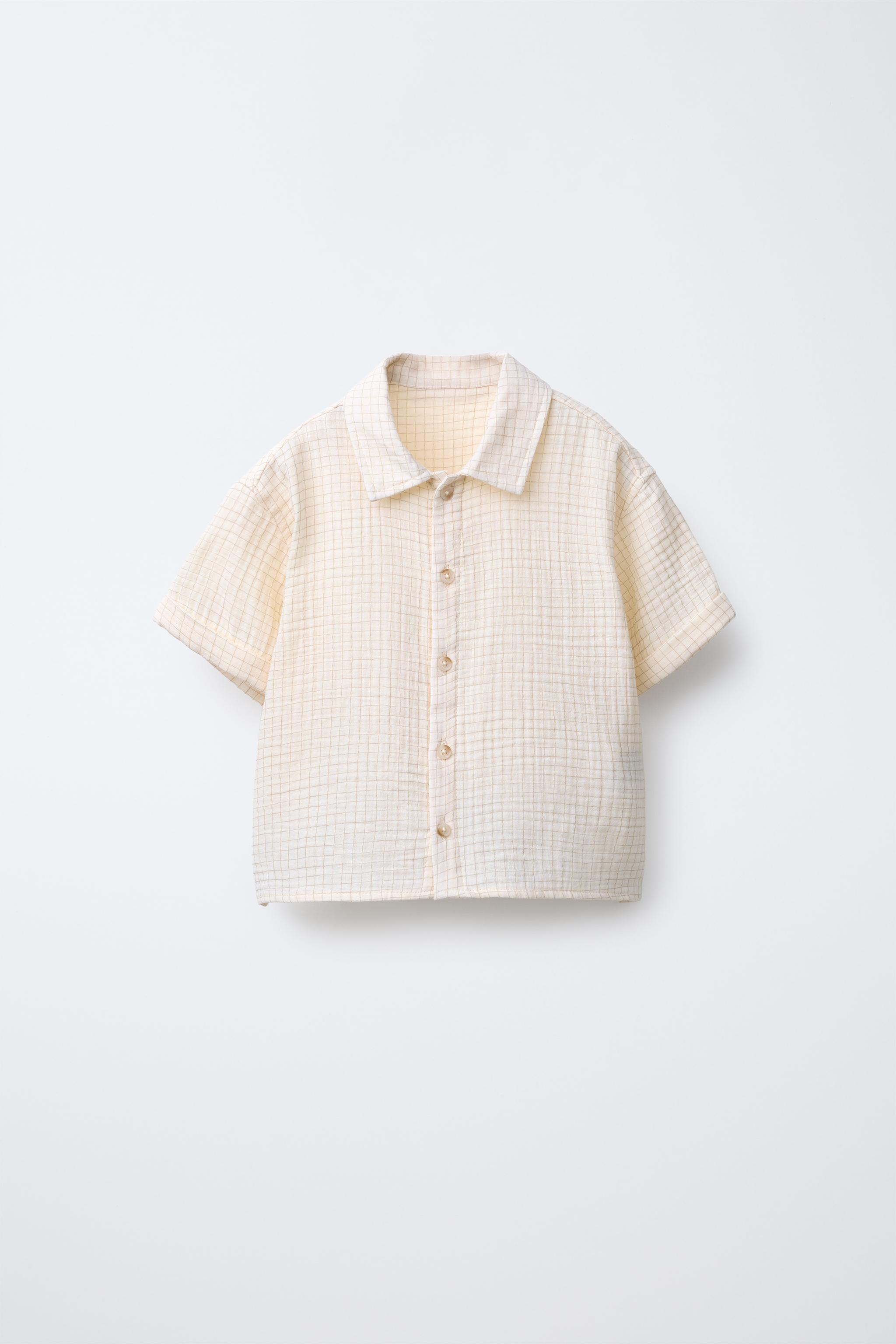 TEXTURED PLAID SHIRT