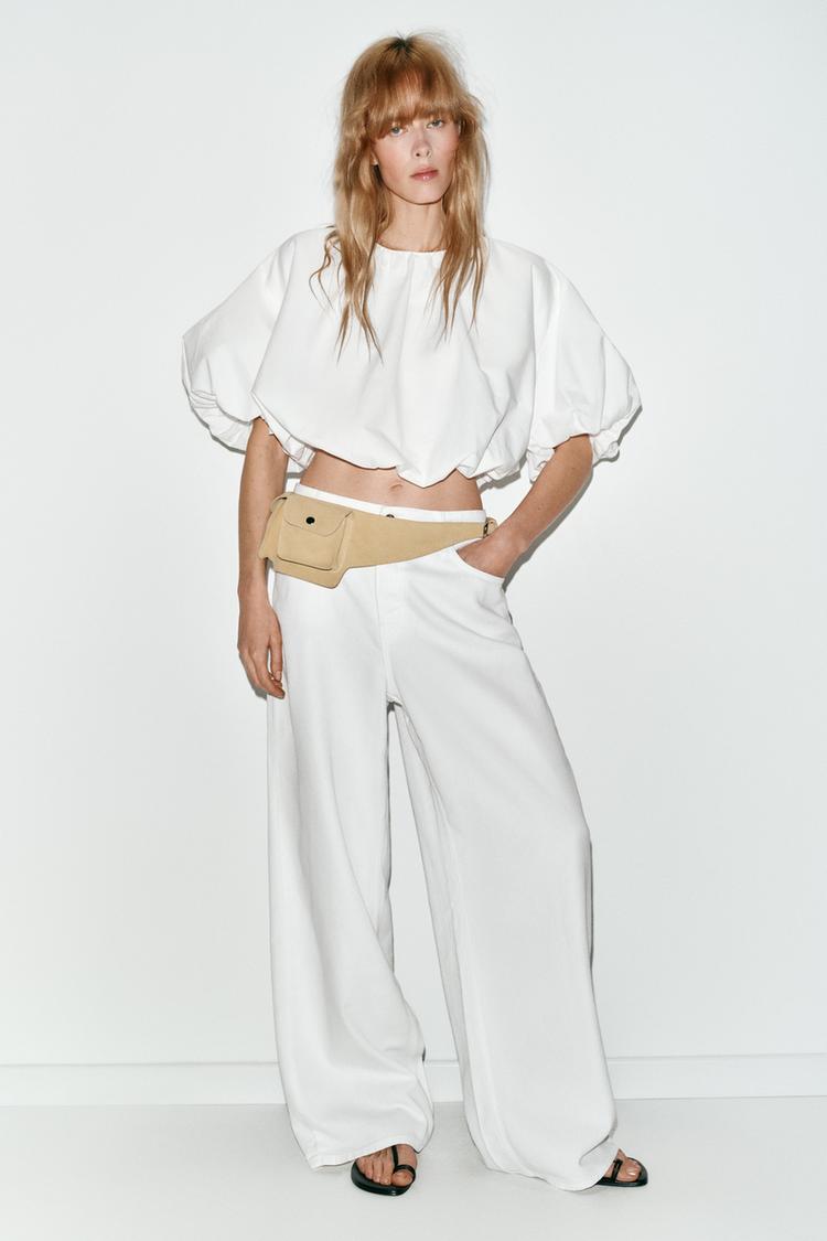 BALLOON POPLIN TOP - Zara product image