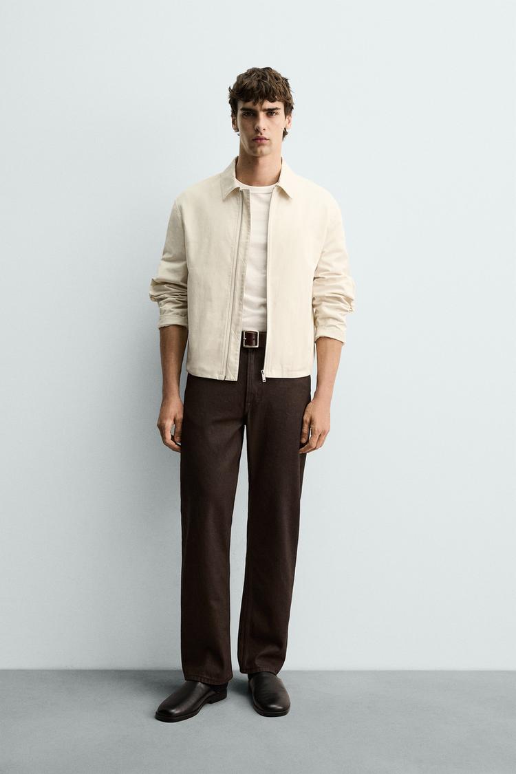 RELAXED FIT PLEATED JACKET - Zara product image