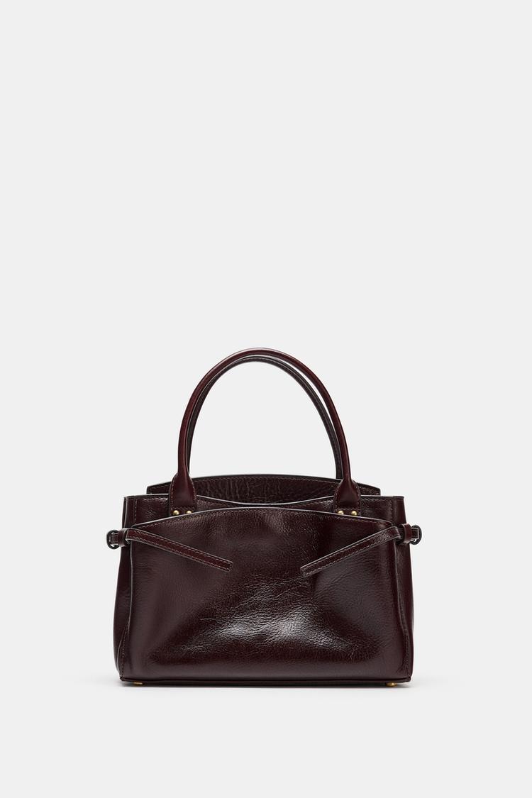 LEATHER MINI CITY BAG - Zara product image