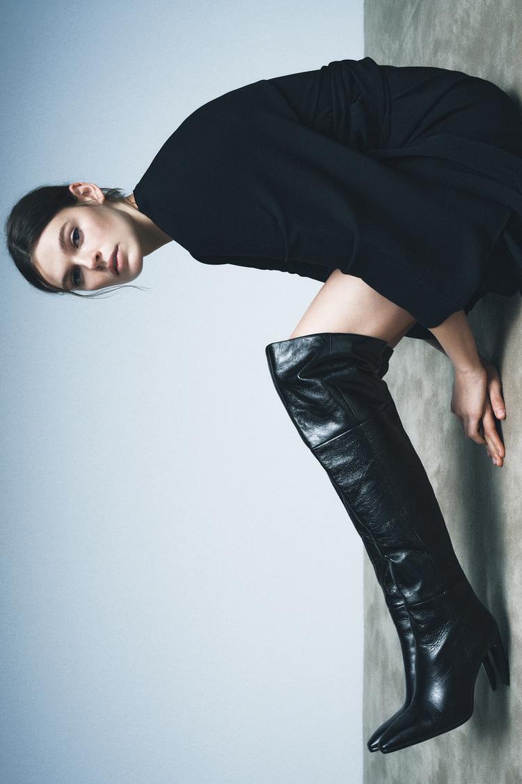 EXTRA TALL HEELED LEATHER BOOTS LIMITED EDITION
