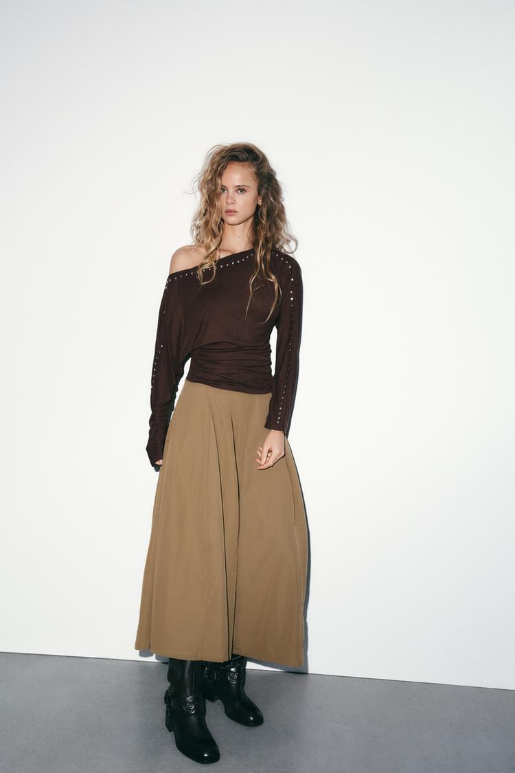 NYLON MIDI SKIRT - Zara product image