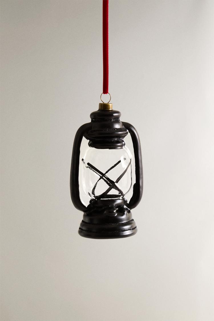 BLACK LIGHT LANTERN CHRISTMAS ORNAMENT