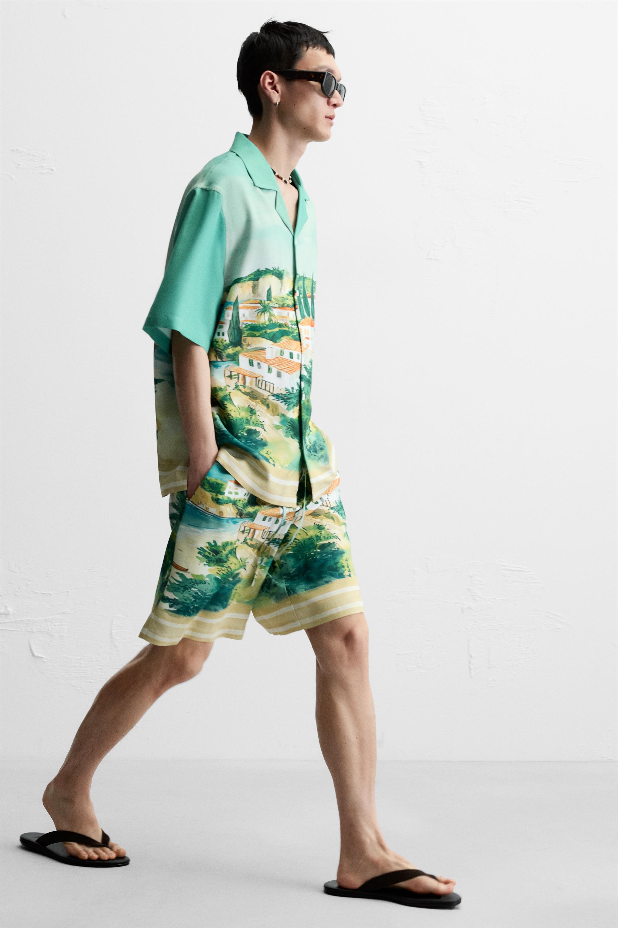 LANDSCAPE PRINT SHORTS