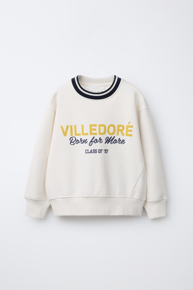 PRINTED TEXT SWEATSHIRT