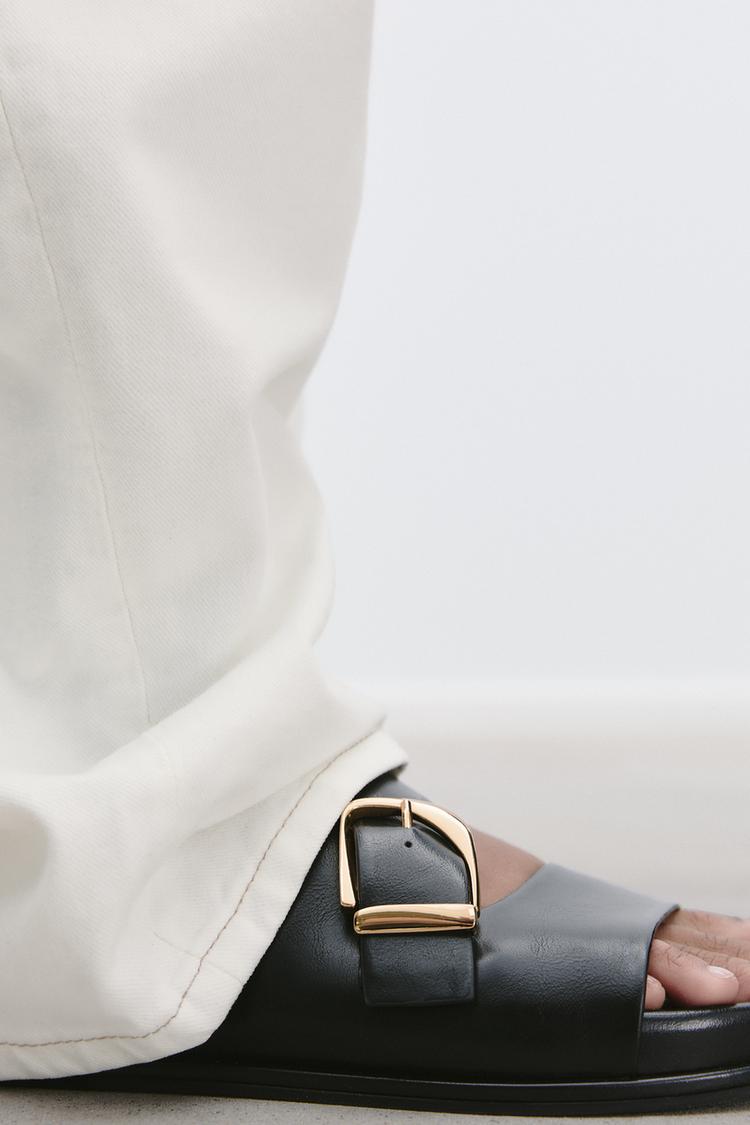FLAT BUCKLE SANDALS - Zara product image