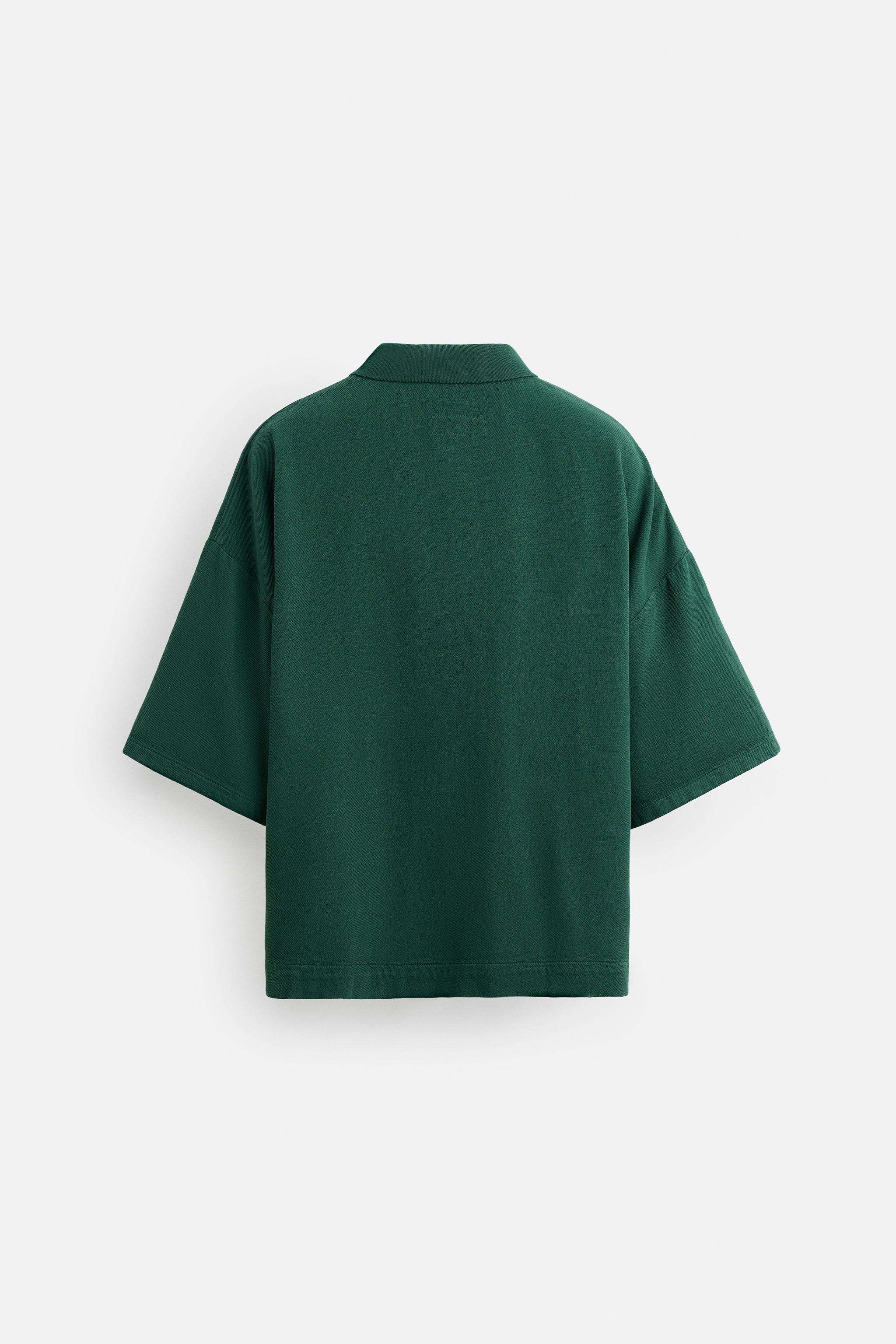 EMBROIDERED BOXY FIT POLO SHIRT
