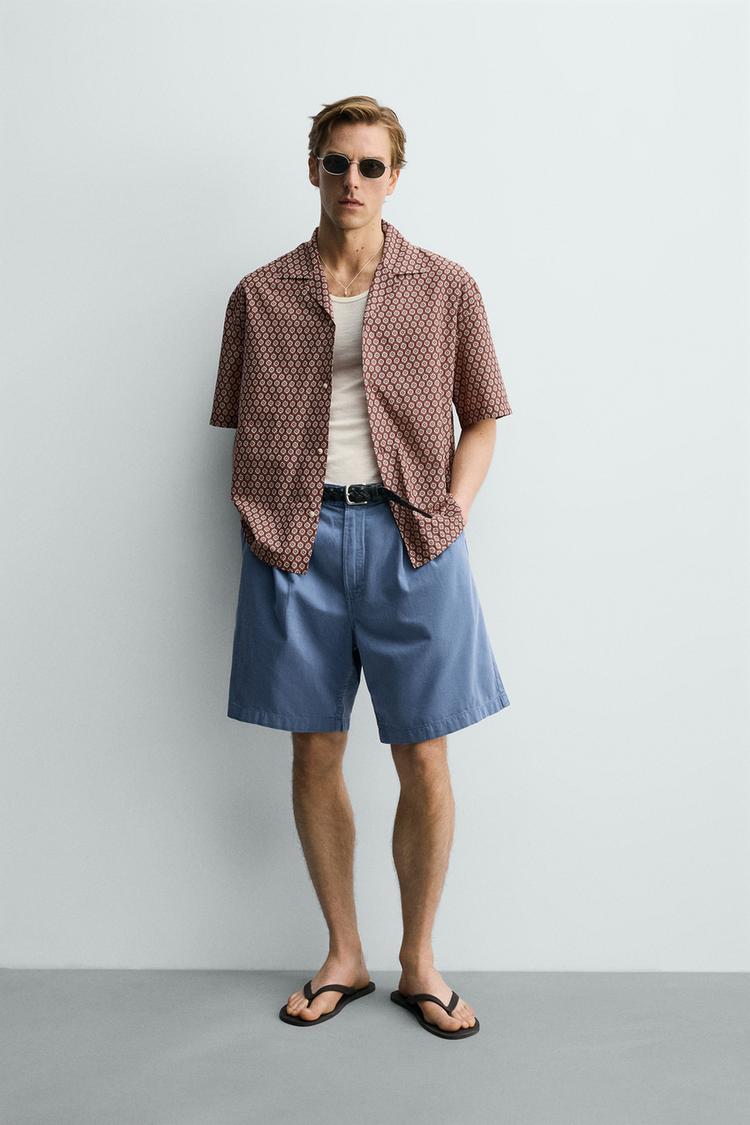 GEOMETRIC PRINT RELAXED FIT SHIRT - Zara product image