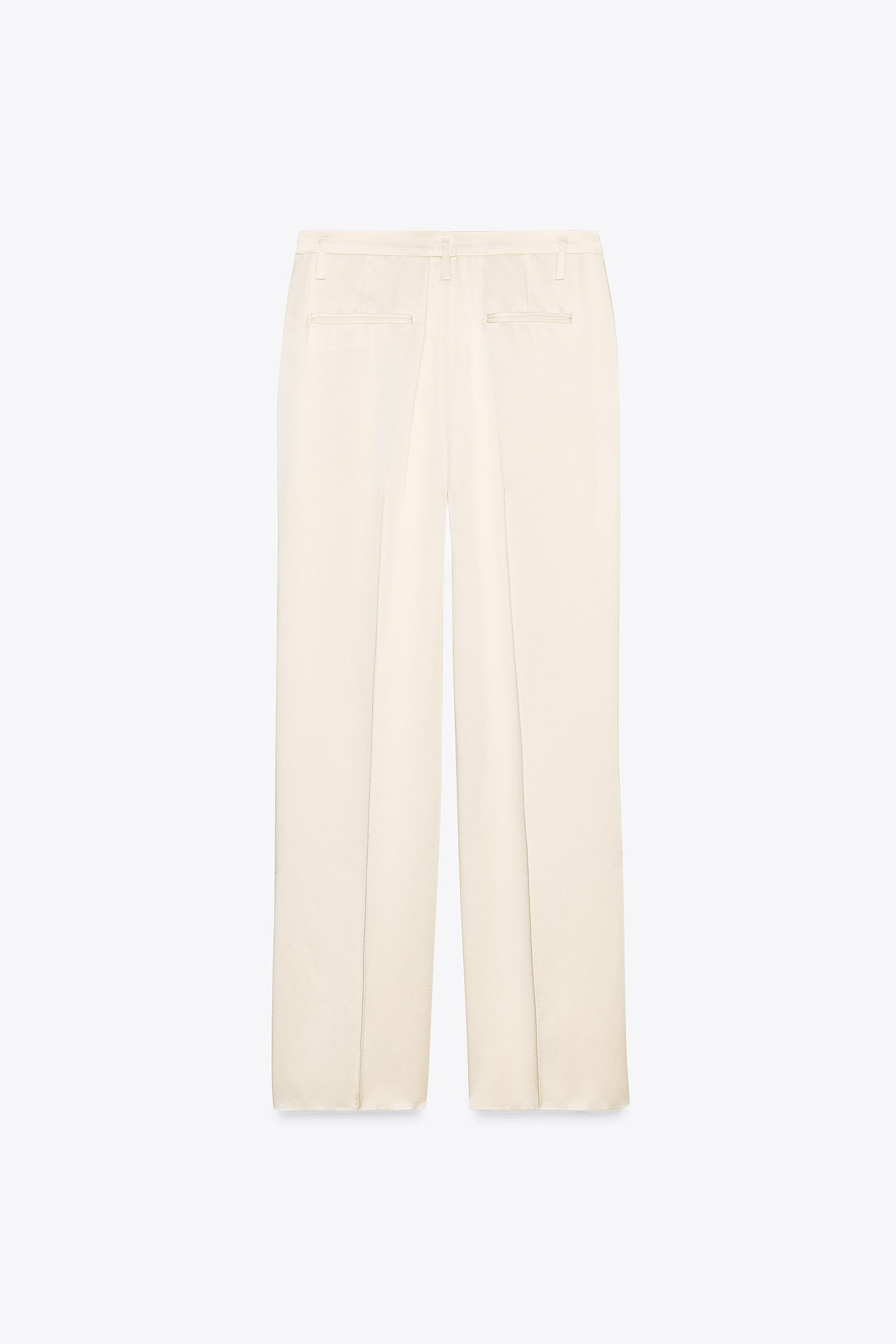 ZW COLLECTION SATIN PANTS WITH VENTS
