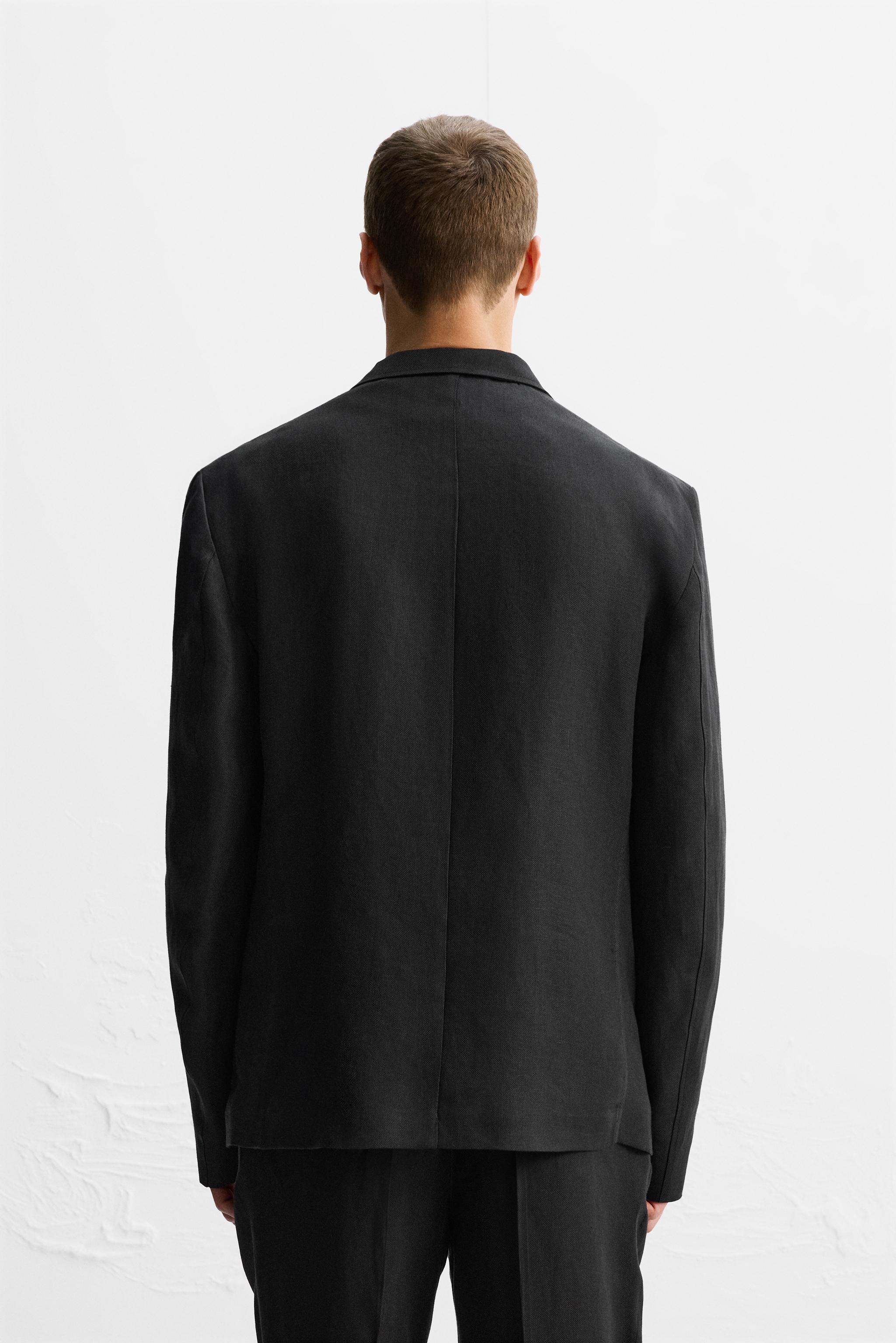 BLAZER RELAXED FIT COSTUME 100 % LIN ÉDITION LIMITÉE
