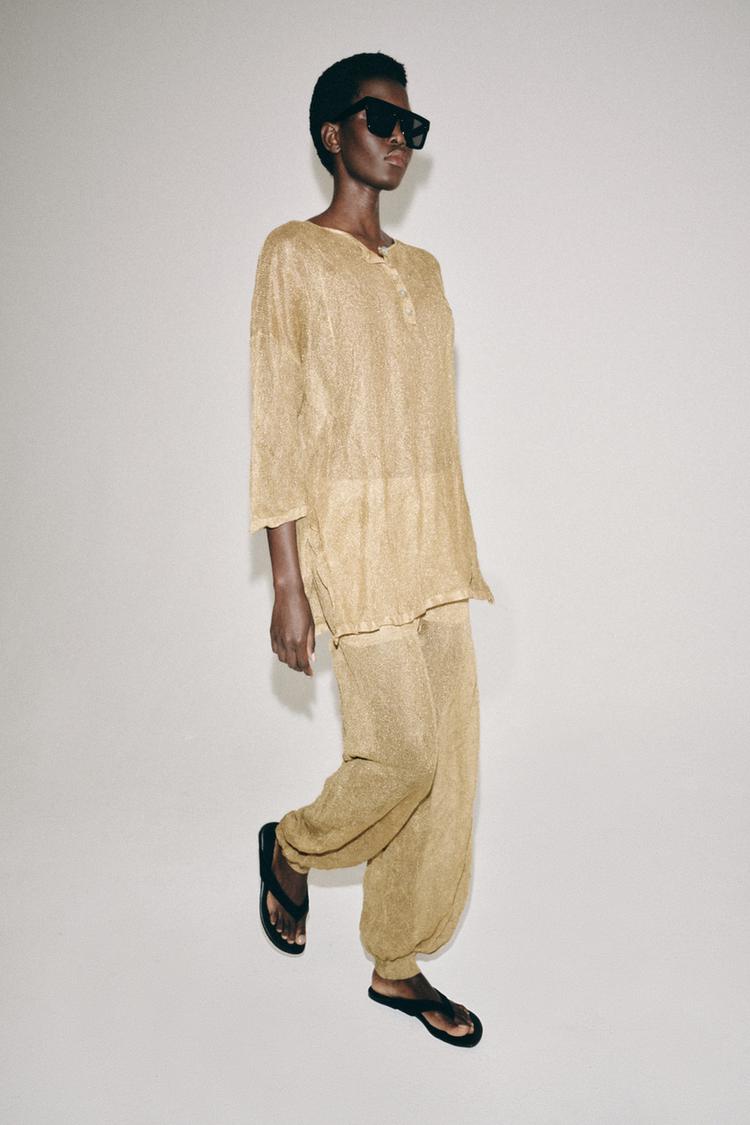 FINE KNIT BLOOMER PANTS - Zara product image