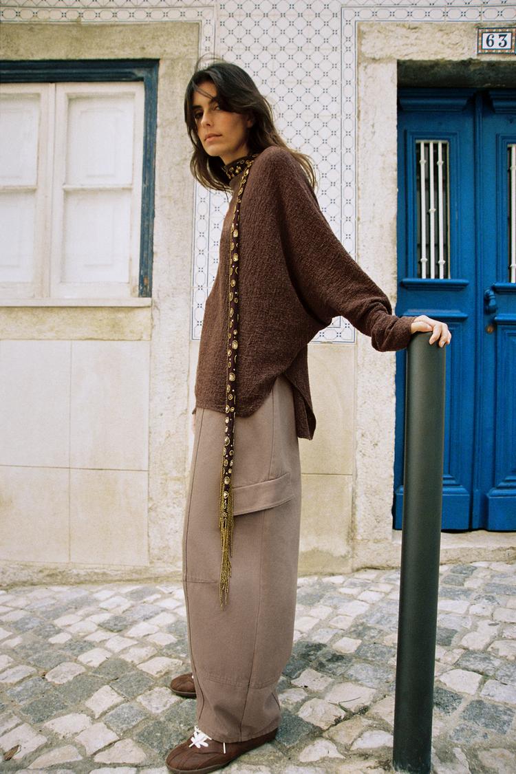 KNIT CAPE BODY JUMPER - Zara product image