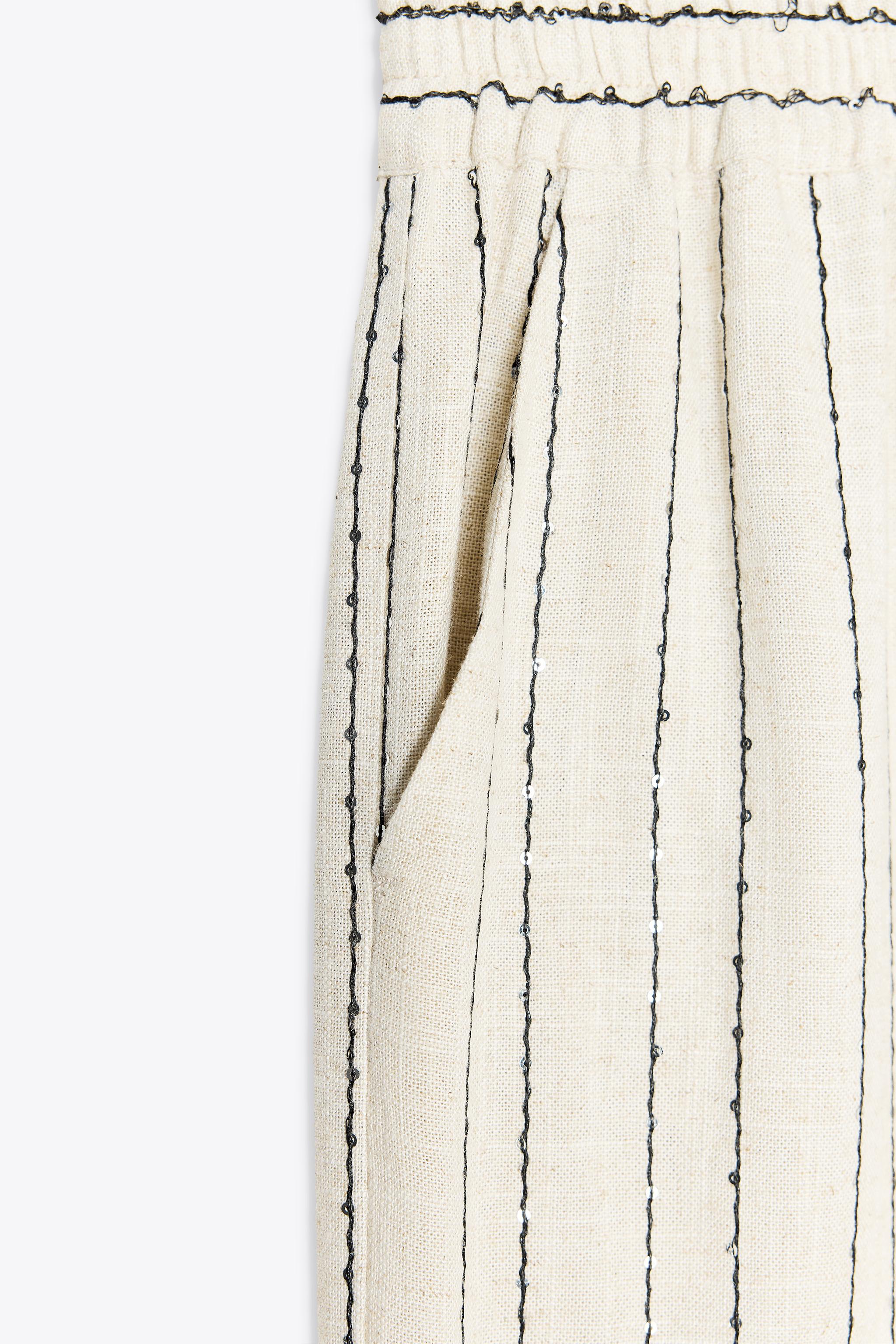 SEQUIN STRIPE PANTS