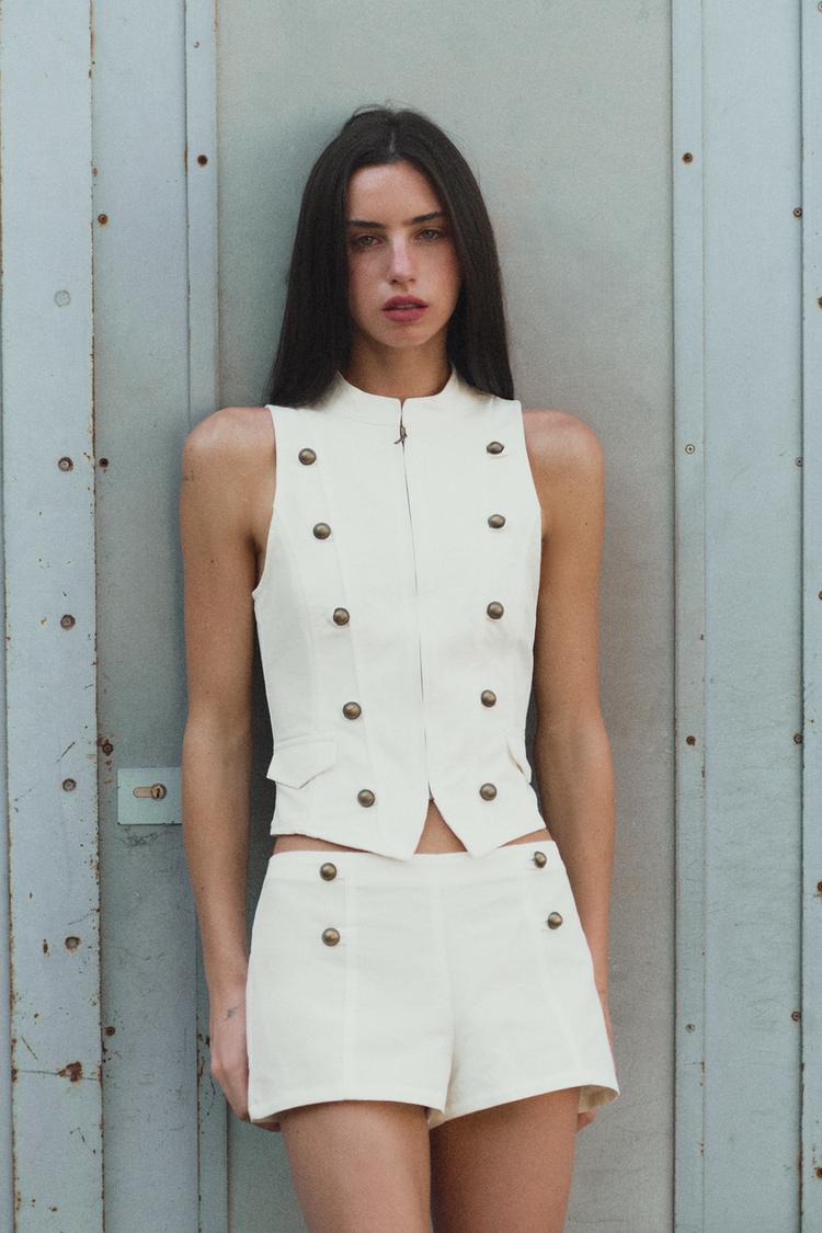 ZIP BUTTON TOP - Zara product image