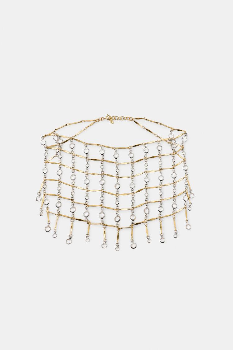 METALLIC JEWEL NECKLACE - Zara product image