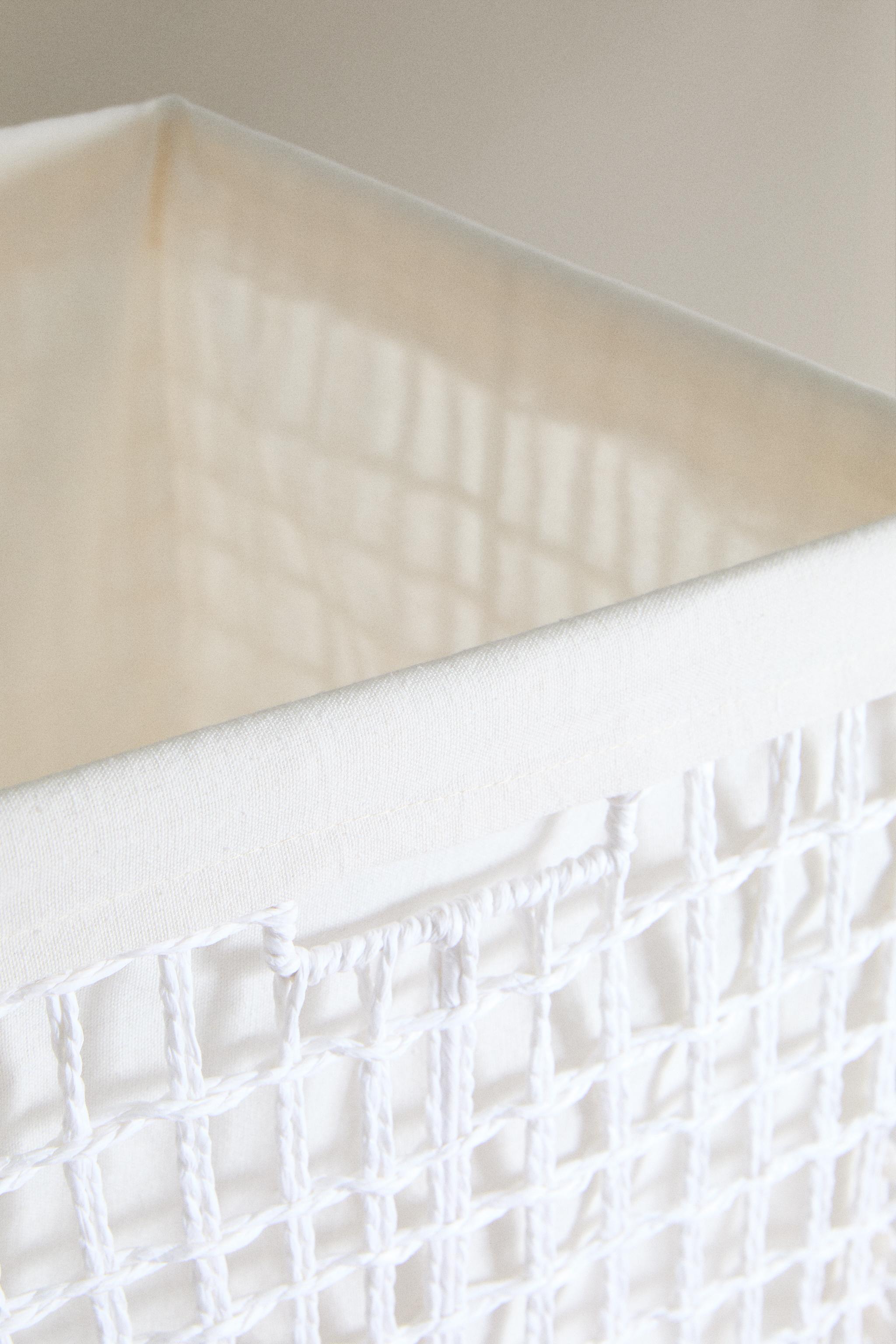 PANIER À LINGE AVEC TISSU INTÉRIEUR