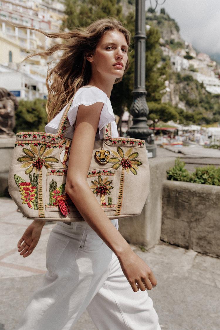 BEADED MAXI SHOPPER - Zara product image