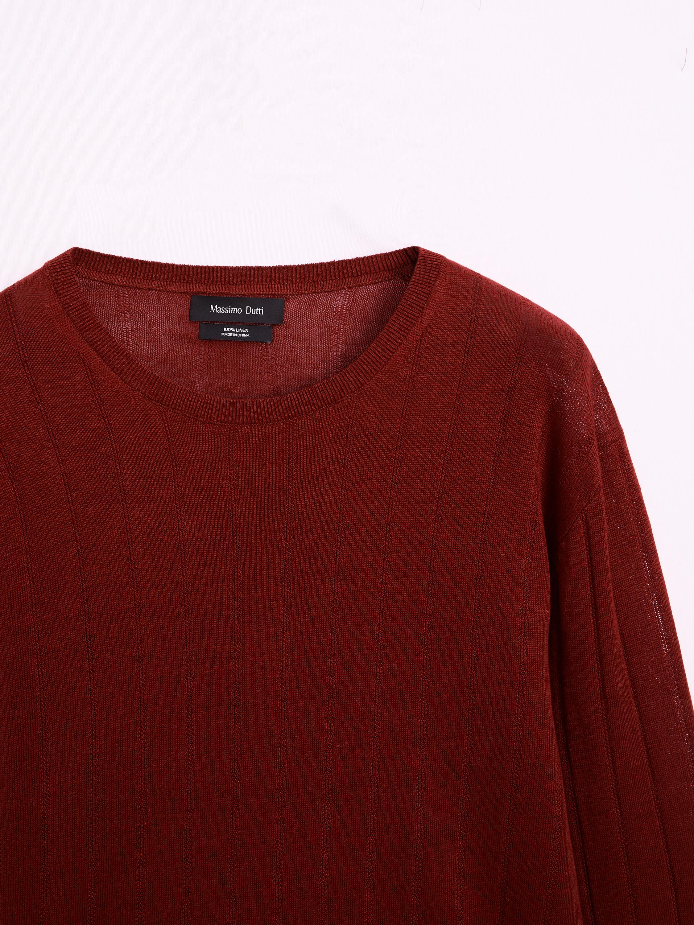 Pull à col rond 100 % lin