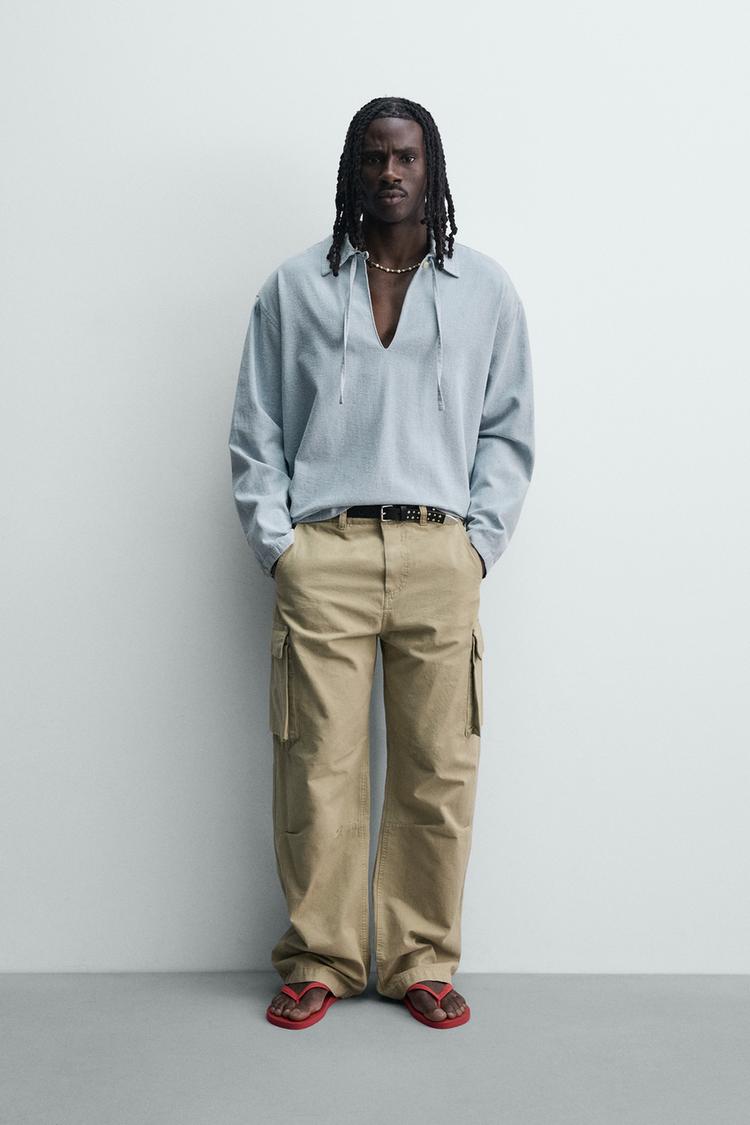 LIGHTWEIGHT DENIM POLO SHIRT - Zara product image