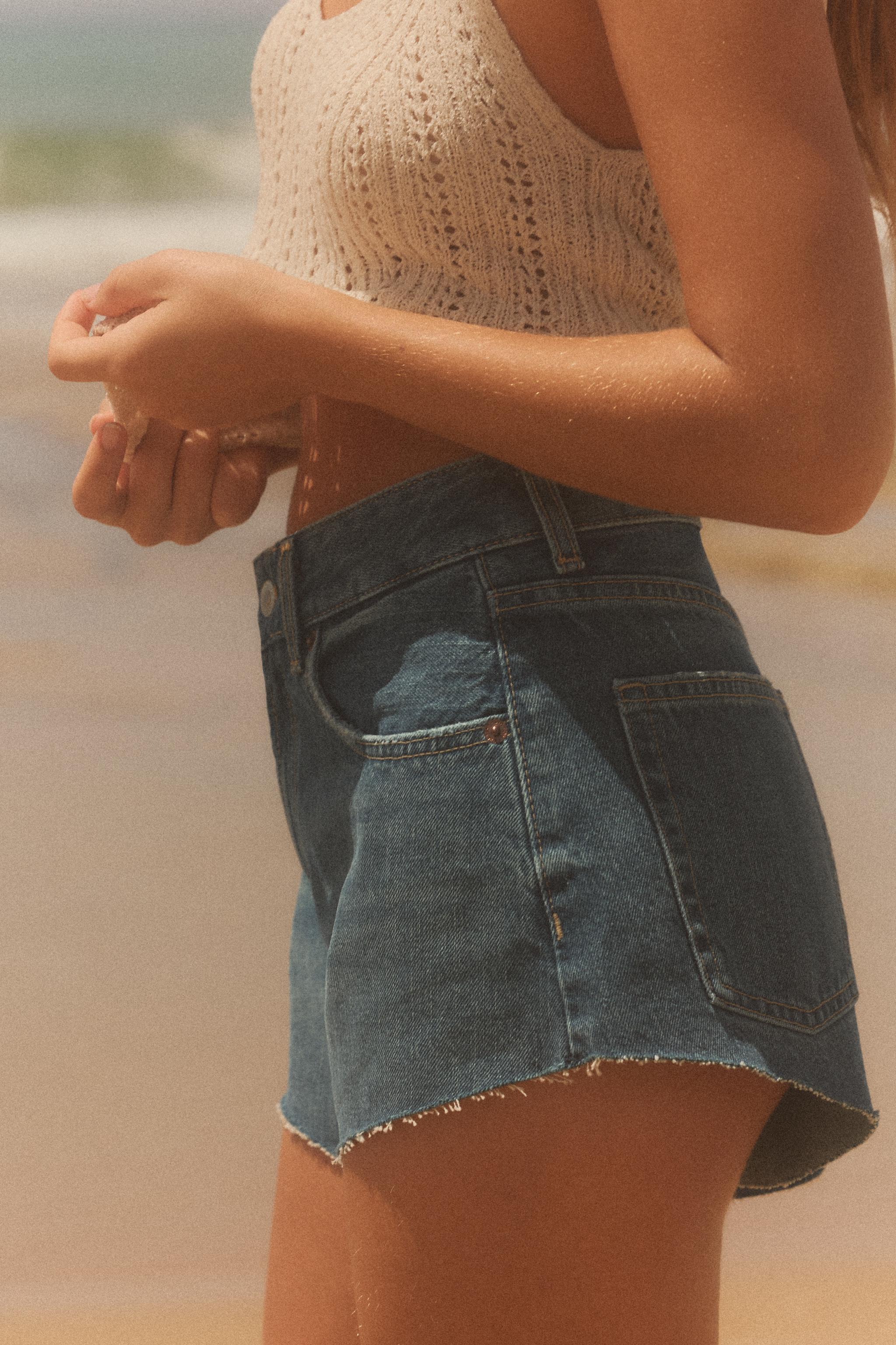 SHORT MINI EN JEAN TRF TAILLE NORMALE