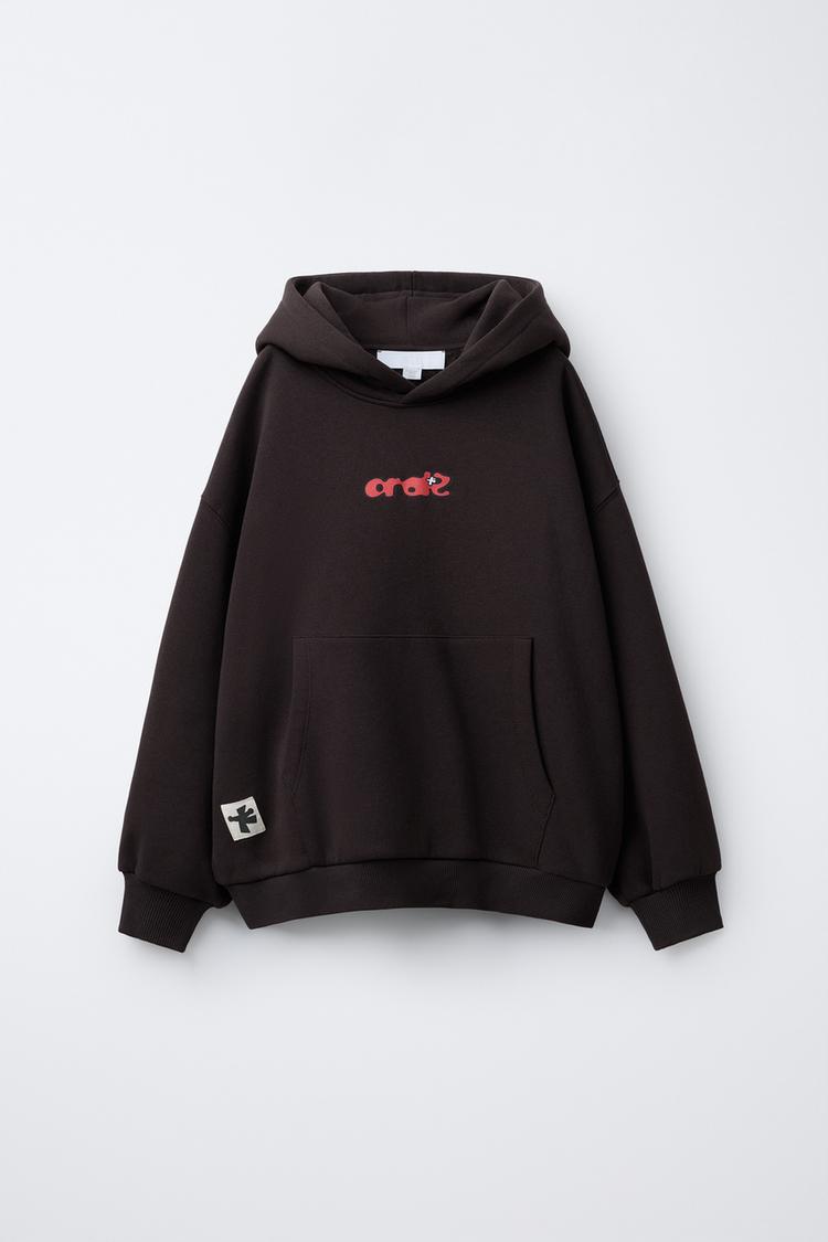 PRINTED HOODIE SWEATSHIRT - Zara product image
